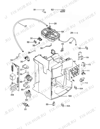 Взрыв-схема кофеварки (кофемашины) Electrolux ECG6600AU - Схема узла Internal parts